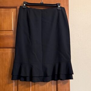 Black Ruffle-Hem Women’s size 6 Skirt